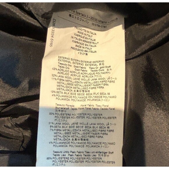 ETRO Jasper Gold Textured A-Line Dress US 6 IT 42 Sleeveless Paisley High Neck - Picture 5 of 9